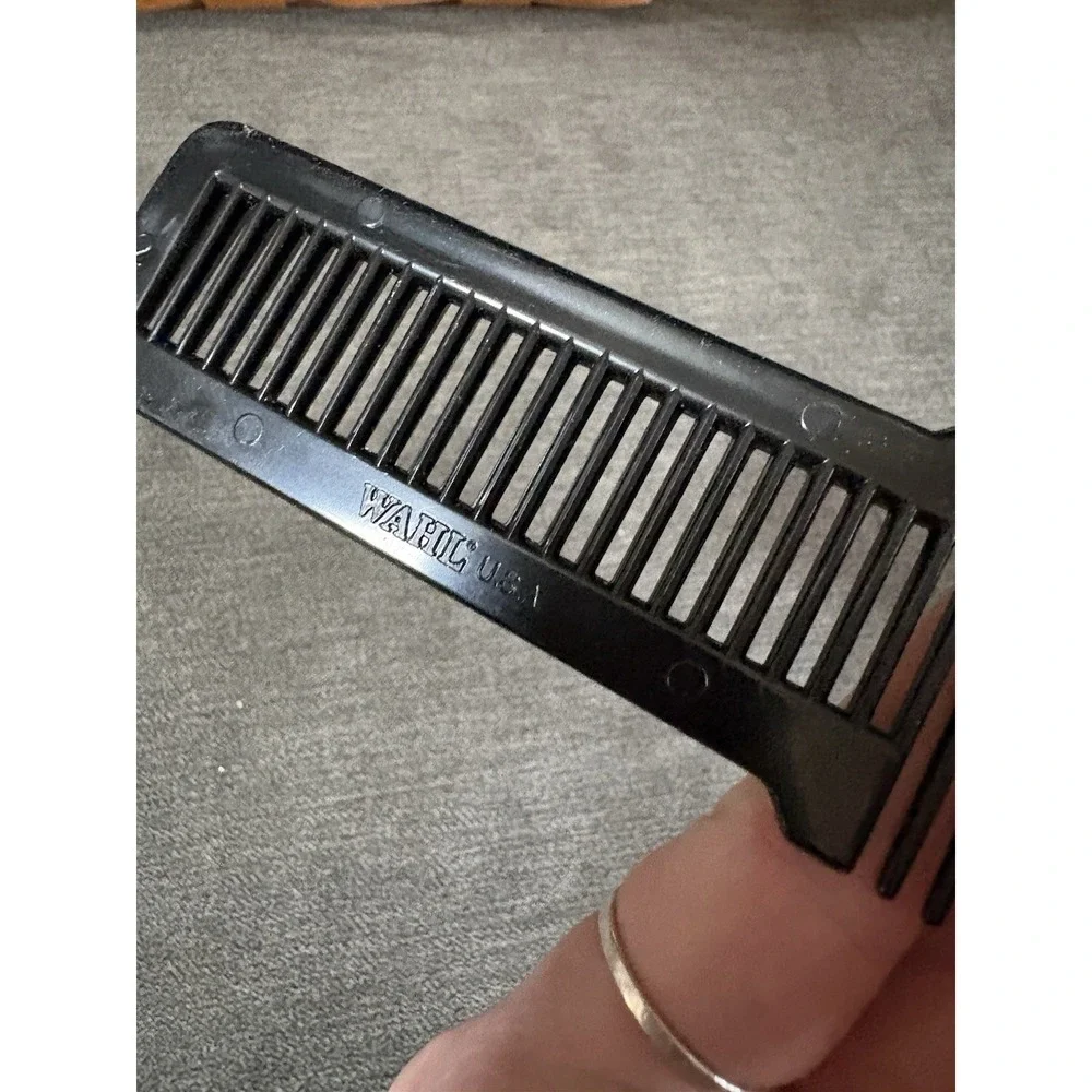 Vintage WAHL USA 2 Barber Comb Replacement Black Styling‎ Comb Genuine Kit Part